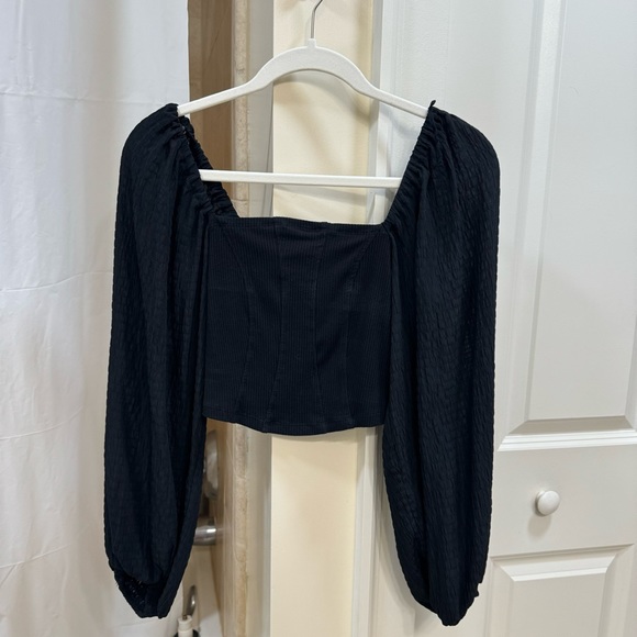 Urban Outfitters Black Corset Style Blouse in S - Picture 3 of 5